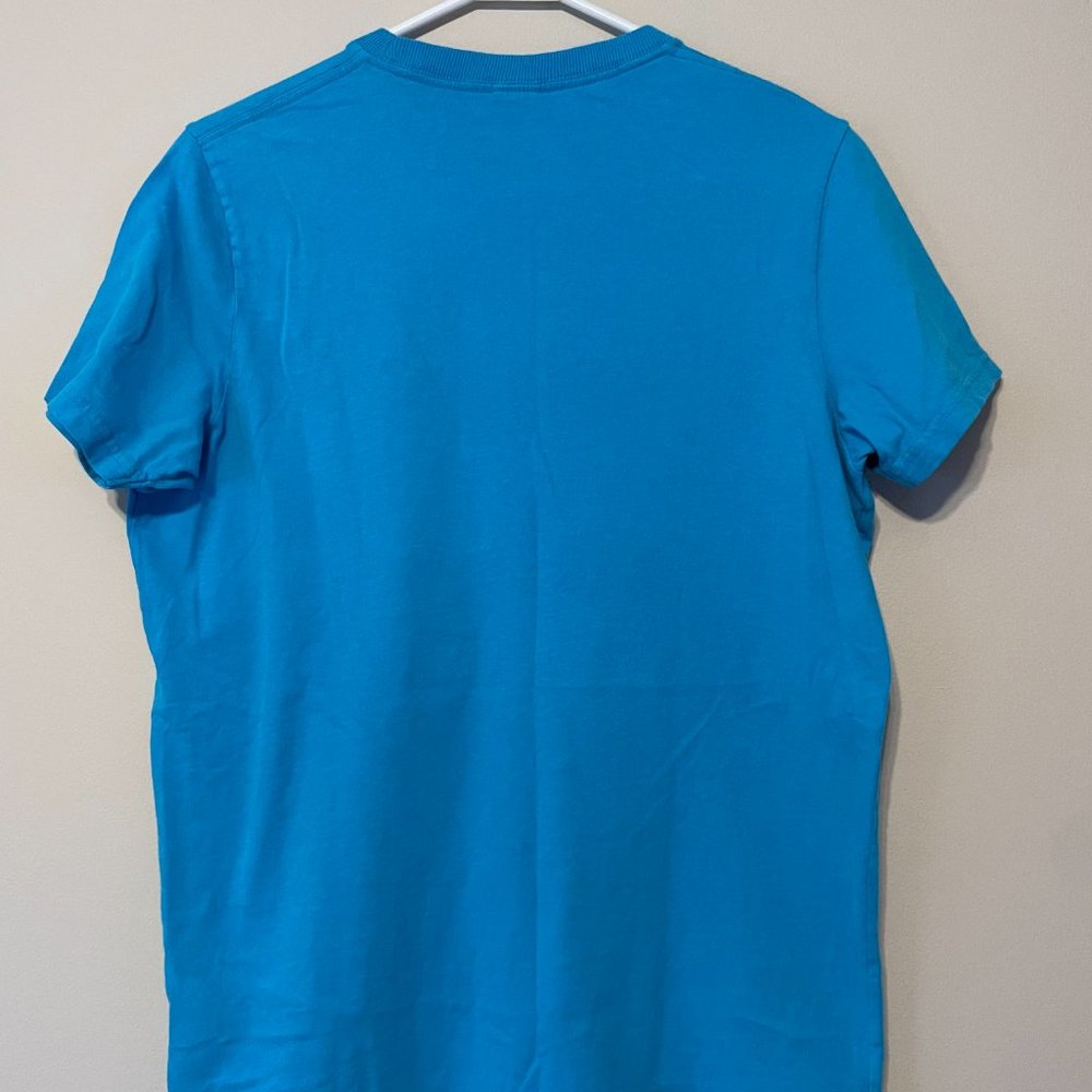 Hollister Men’s Large Aqua Blue Front Logo Short Sleeve Soft Tee Shirt Top - Picture 5 of 16